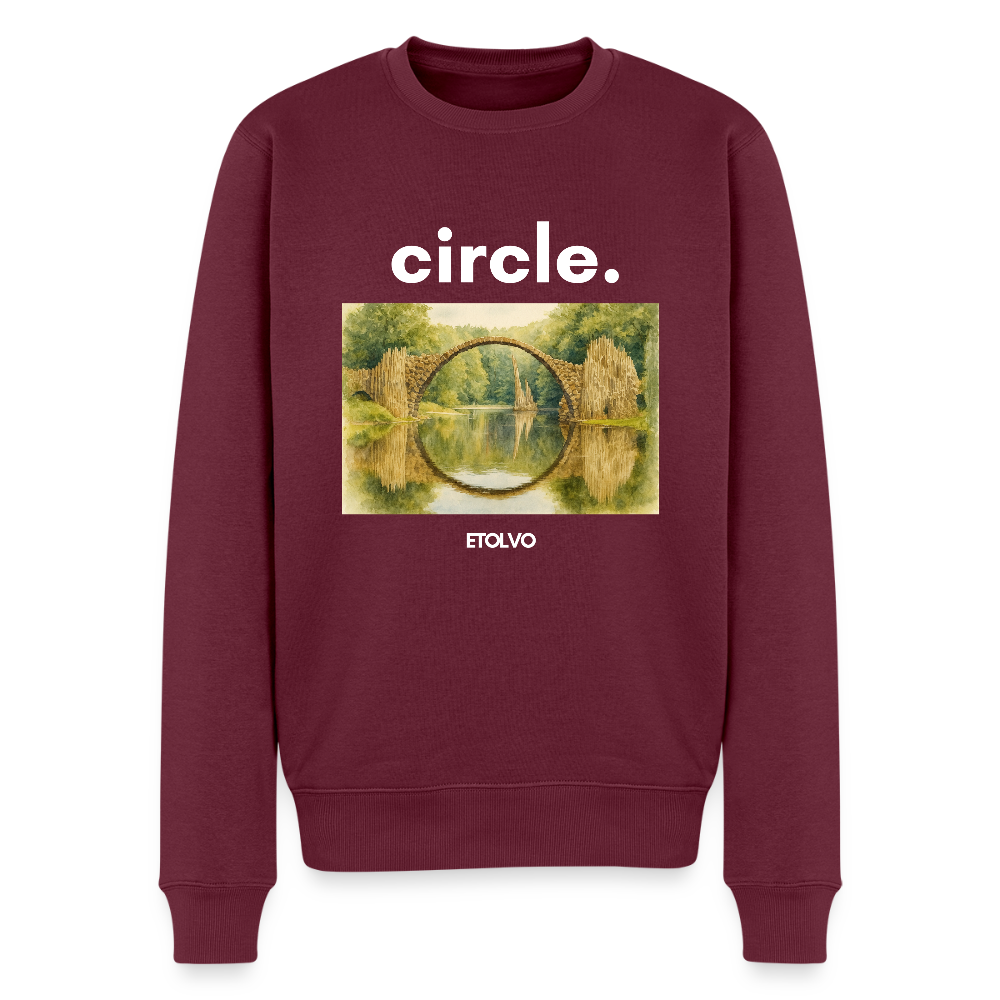 Männer Premium Pullover - Burgunderrot