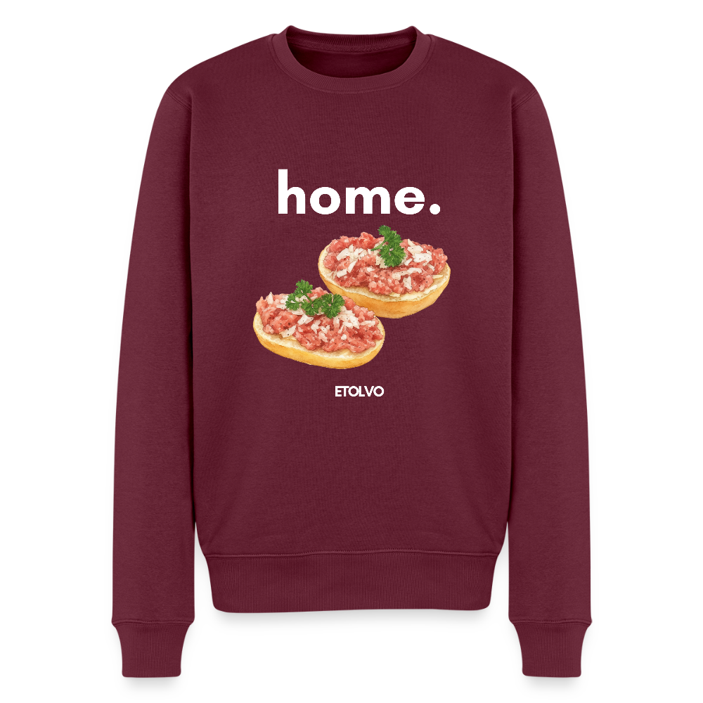 Männer Premium Pullover - Burgunderrot