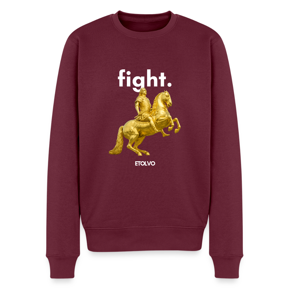 Männer Premium Pullover - Burgunderrot