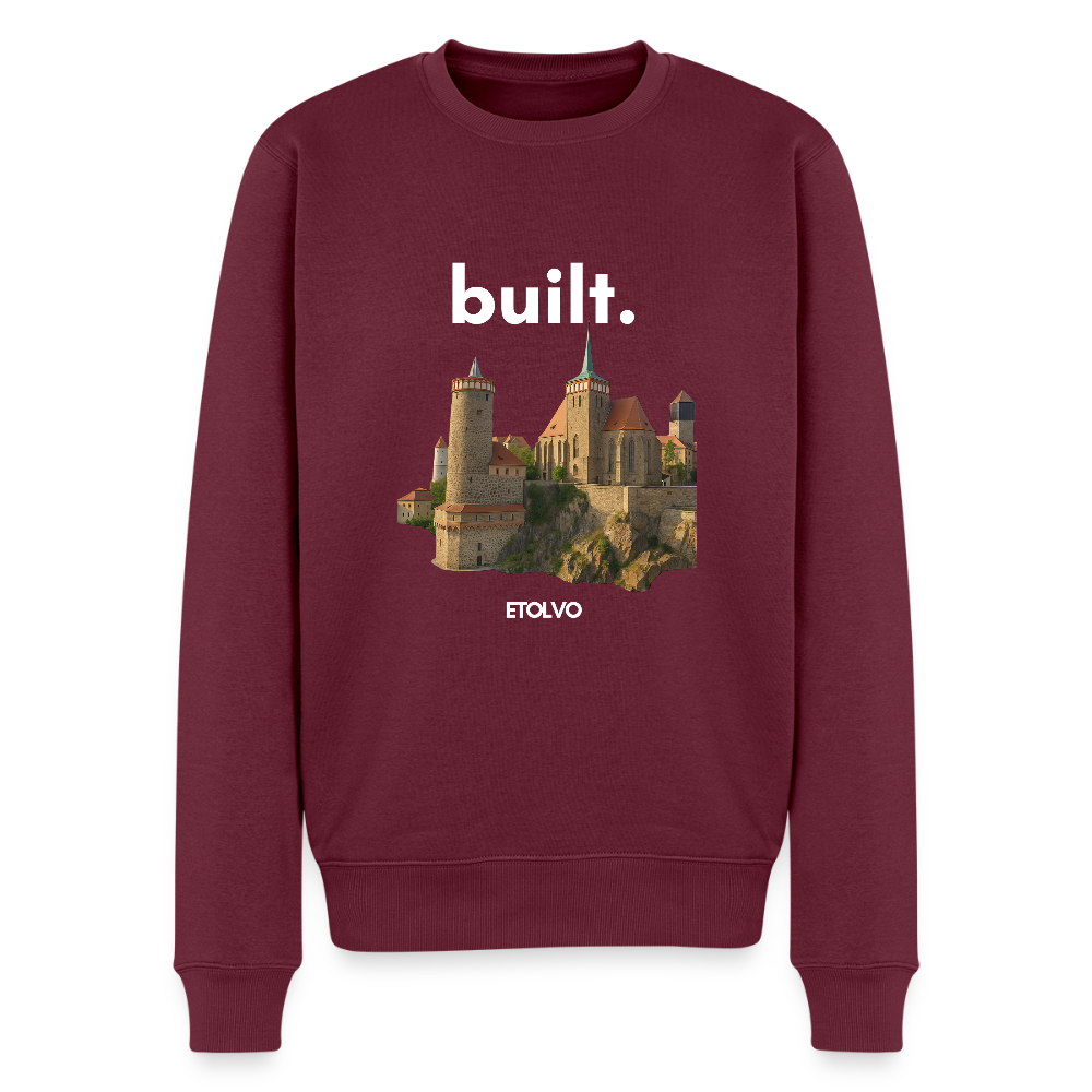 Männer Premium Pullover - Burgunderrot