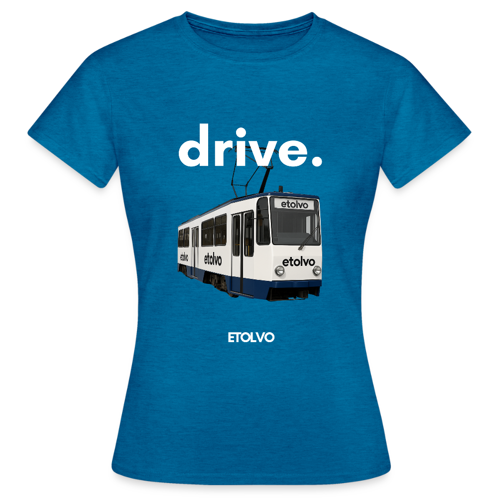 Frauen T-Shirt - Antikblaues Saphir meliert