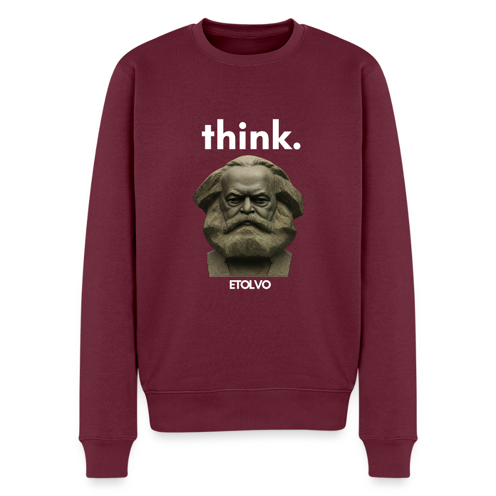 Männer Premium Pullover - Burgunderrot