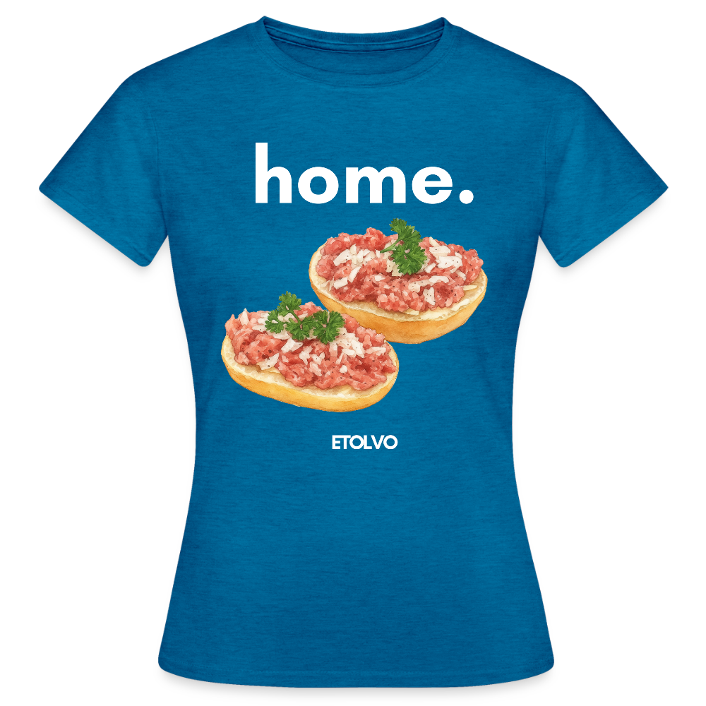 Frauen T-Shirt - Antikblaues Saphir meliert