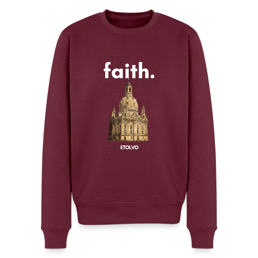 Männer Premium Pullover - Burgunderrot